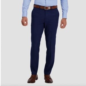 Haggar Premium Stretch Slim Fit Blue Dress Pants